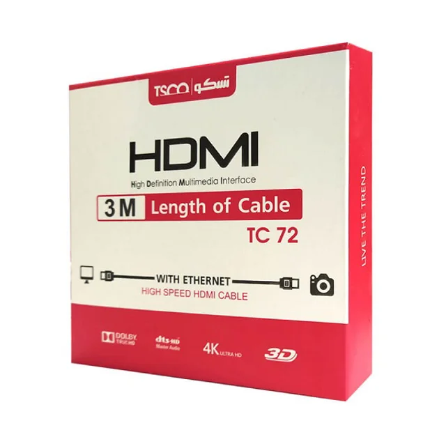 TSCO TC72 3M 4K HDMI Cable