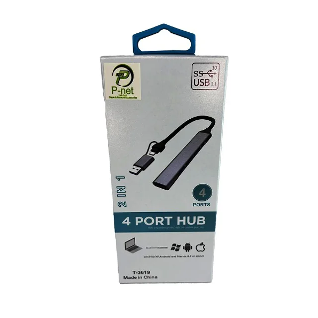 P-Net 4Ports USB3.0 Type-C HUB