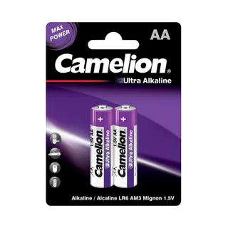 باتری قلمی کملیون مدل Ultra Alkaline LR6 AM3 1.5V AA بسته ۲ عددی
