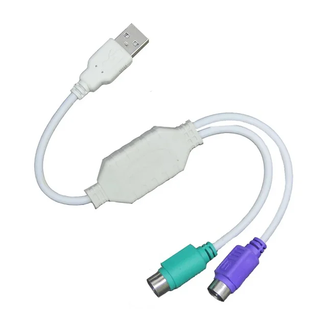 PS2 to USB Cable Converter for Mouse and Keyboard