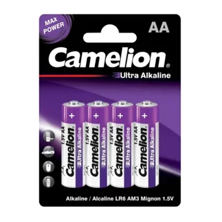 باتری قلمی کملیون مدل Ultra Alkaline LR6 AM3 1.5V AA بسته 4 عددی