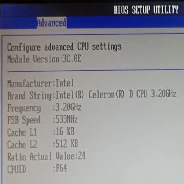 Intel Celeron D 352 3.200GHz 533MHz 512KB Socket 775